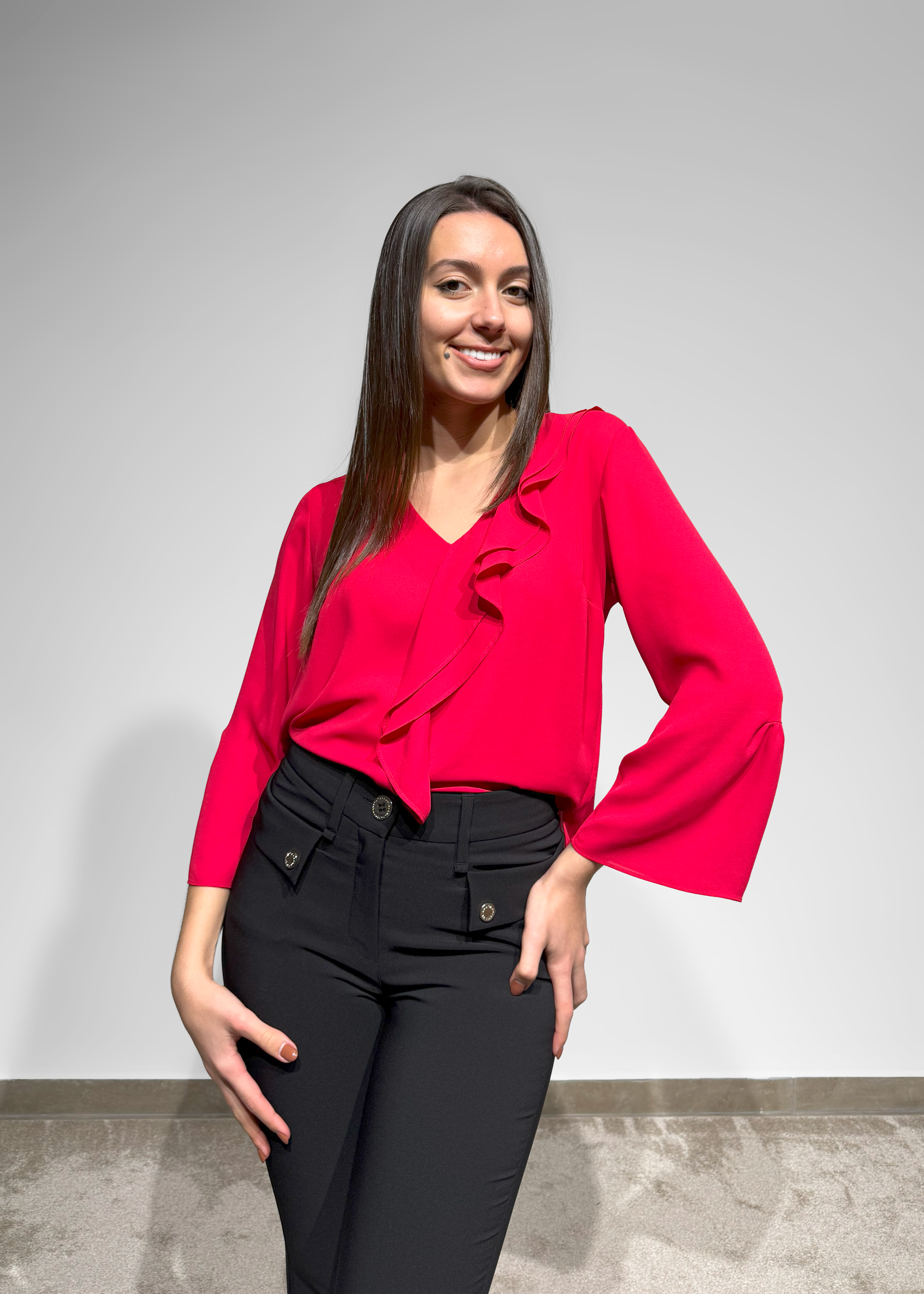 Blusa com folhos Silvina Campos