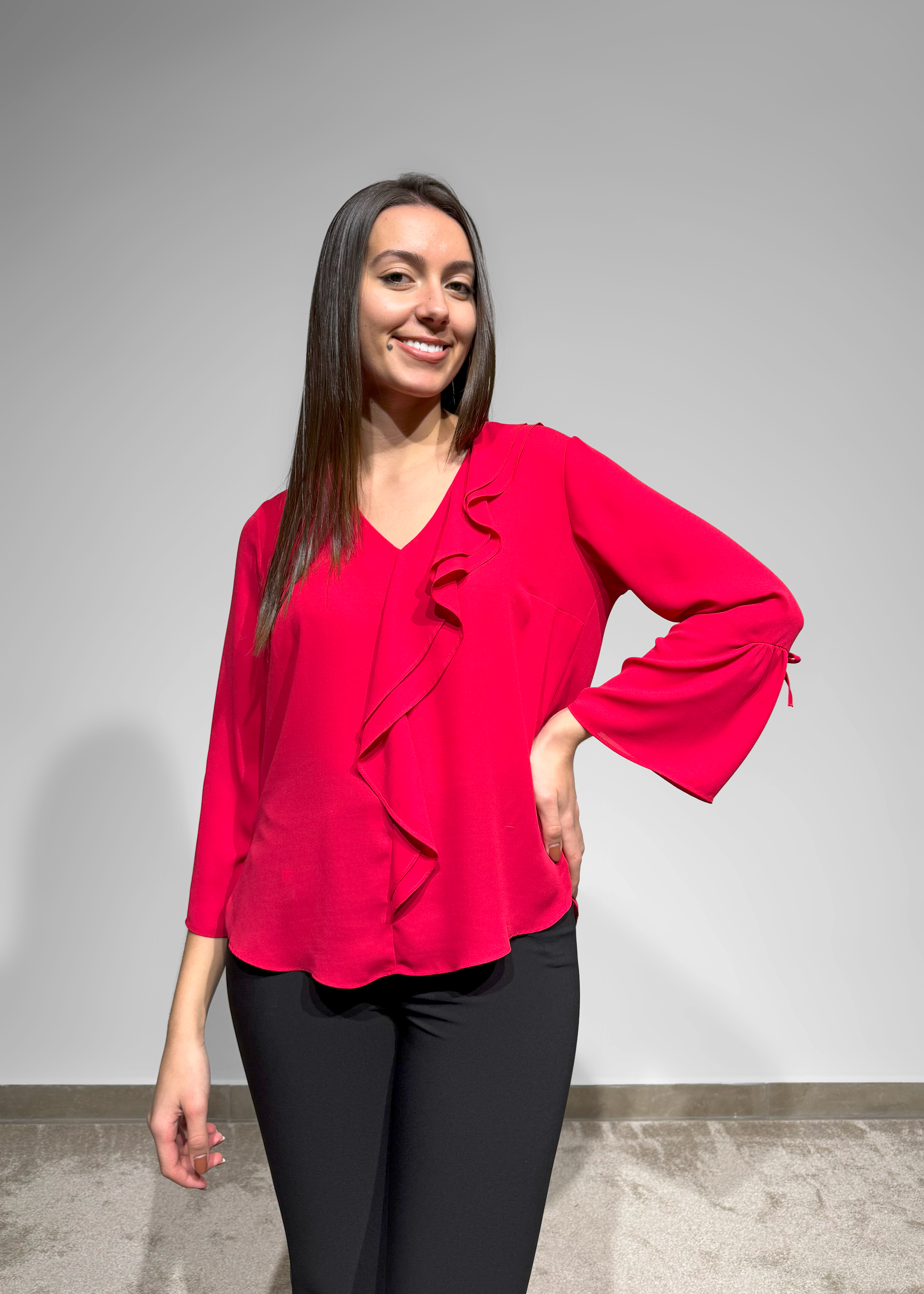 Blusa com folhos Silvina Campos