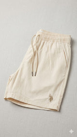 Bege Waffle Texture 5-Inch Swim Shorts U.S. Polo Assn.