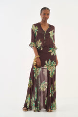 Printed Long Sleeve Ruffle Blouse Colcci