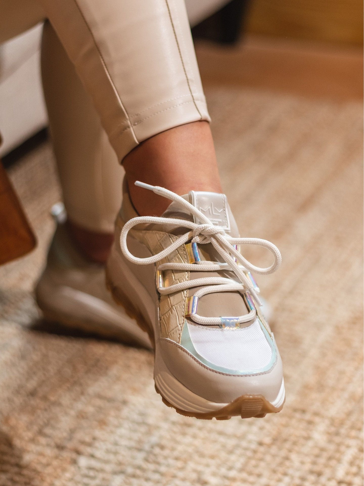 Angela Light Beige Casual Sneakers MLV