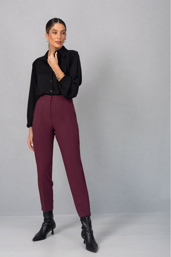 Tailored Trousers with Branded Elastic Waistband Ferrache