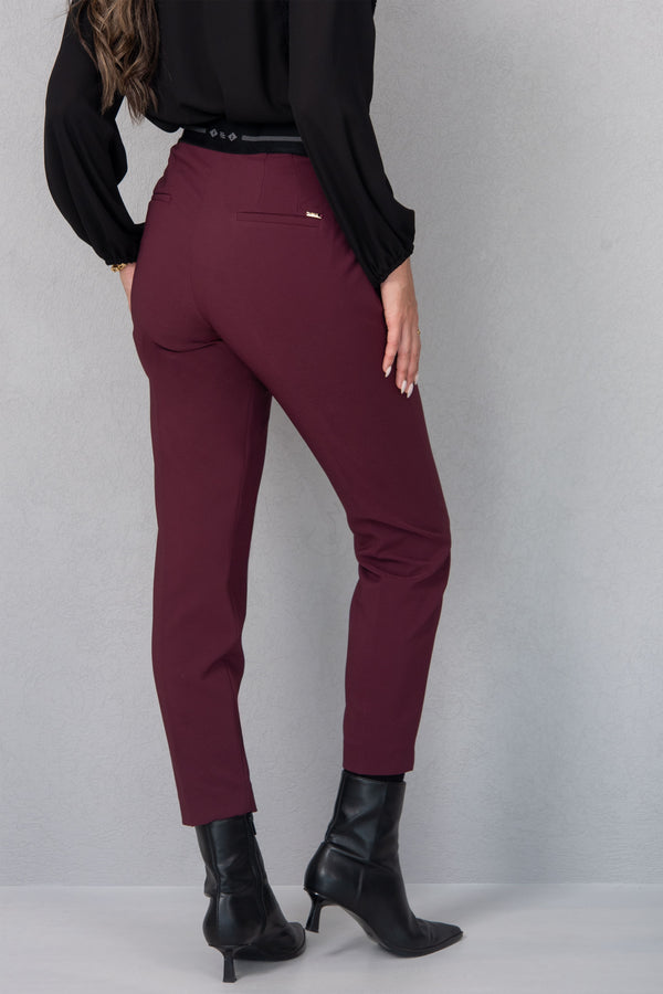 Tailored Trousers with Branded Elastic Waistband Ferrache
