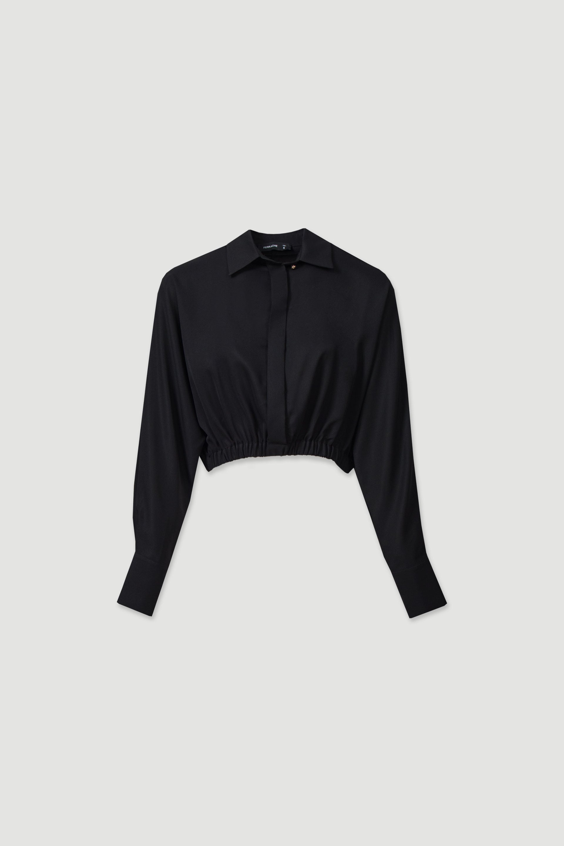Blusa curta com elástico Ferrache