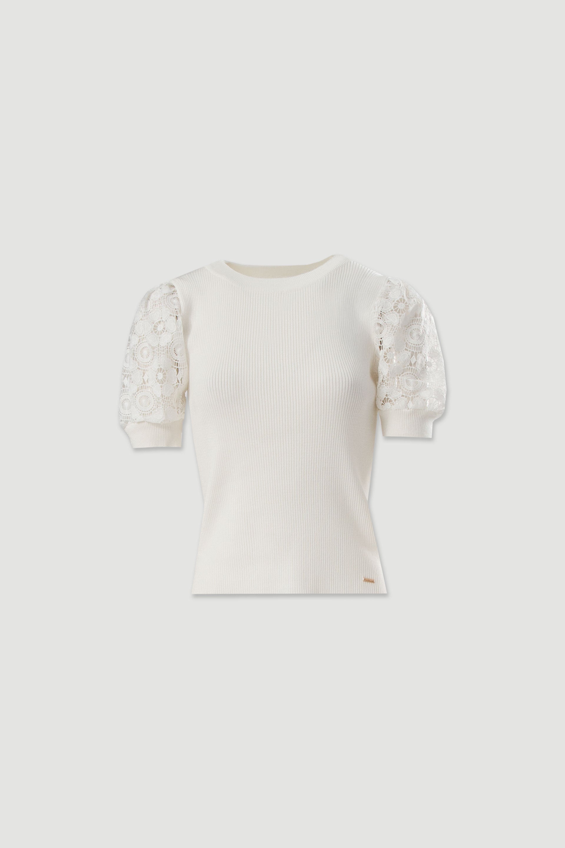 Camisola de malha com manga curta rendada Ferrache