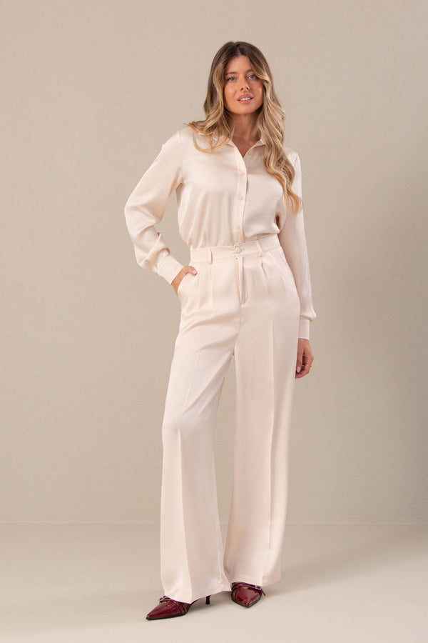 Textured Satin Trousers Ferrache