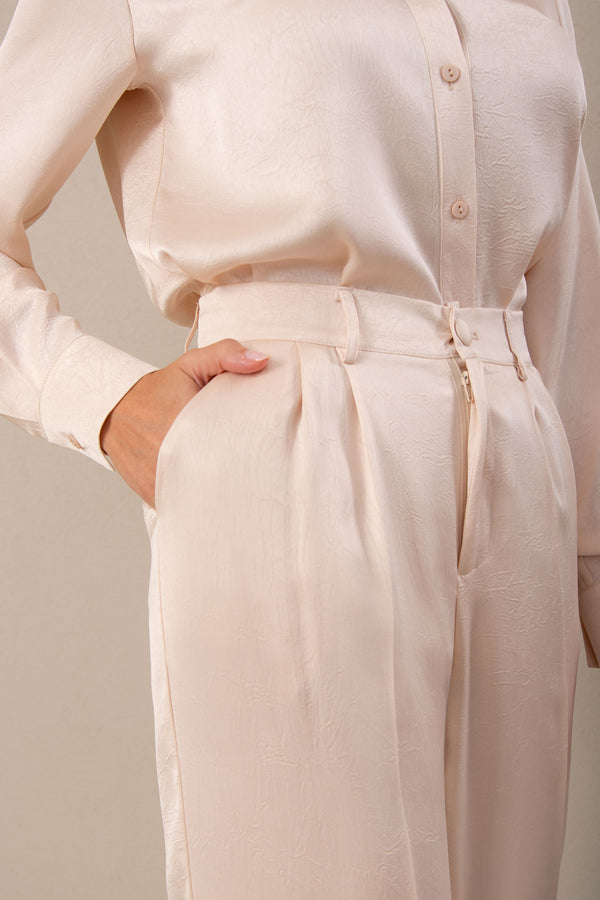 Textured Satin Trousers Ferrache