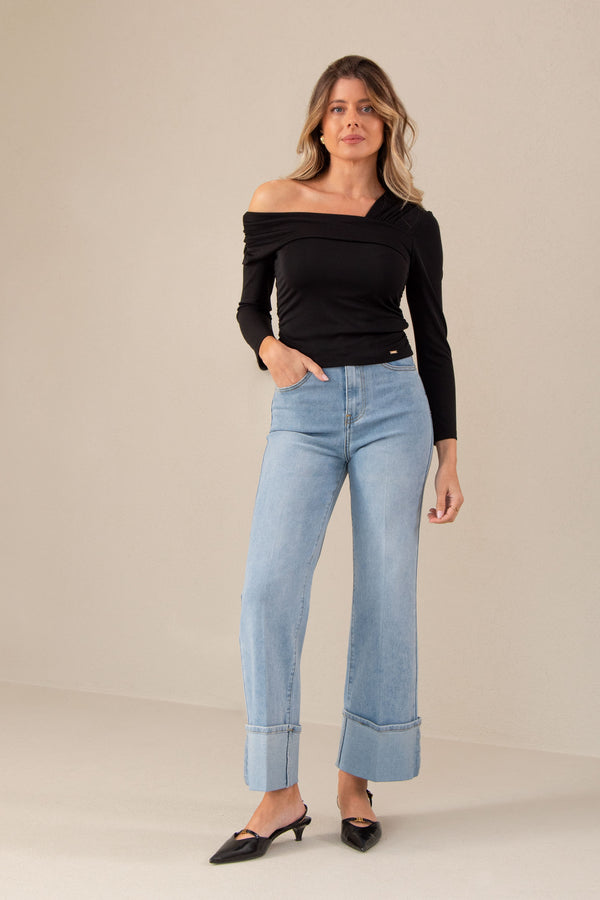 Wide Leg Denim Jeans Ferrache