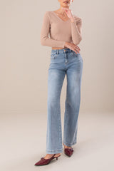 Straight jeans de cintura subida Ferrache