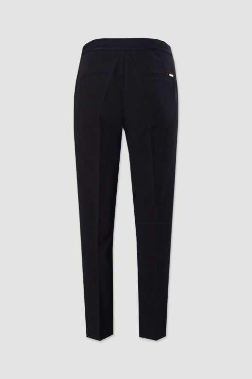 Tailored Trousers with Branded Elastic Waistband Ferrache