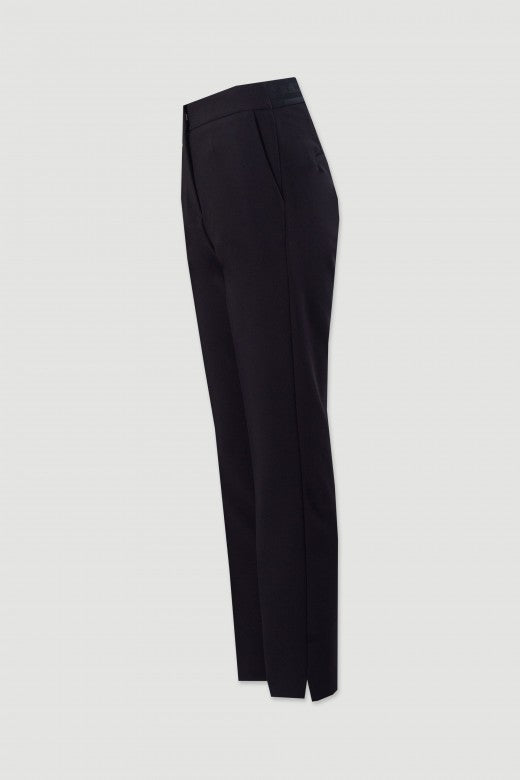 Tailored Trousers with Branded Elastic Waistband Ferrache