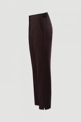 Tailored High-Waist Pants with Elasticated Belt Ferrache