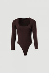 Plain Long Sleeve Bodysuit Ferrache