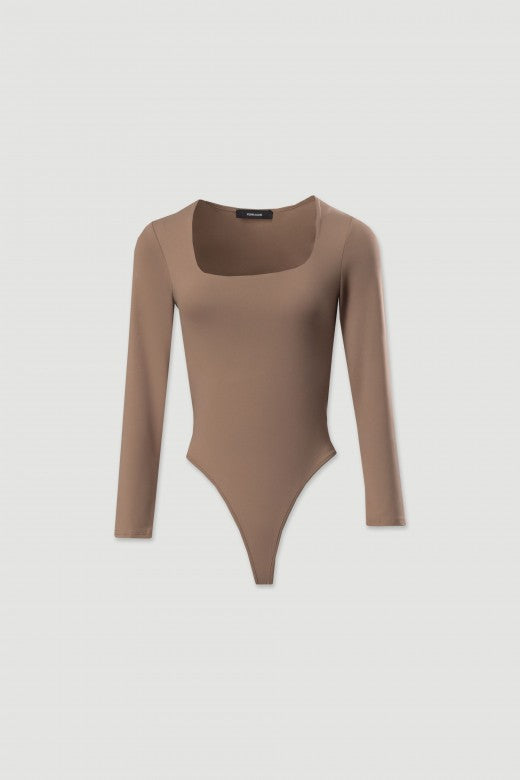 Plain Long Sleeve Bodysuit Ferrache