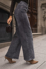 Cotton Wide Leg Jeans Ferrache