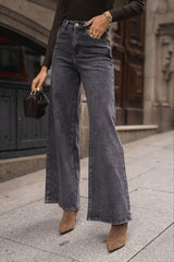 Cotton Wide Leg Jeans Ferrache