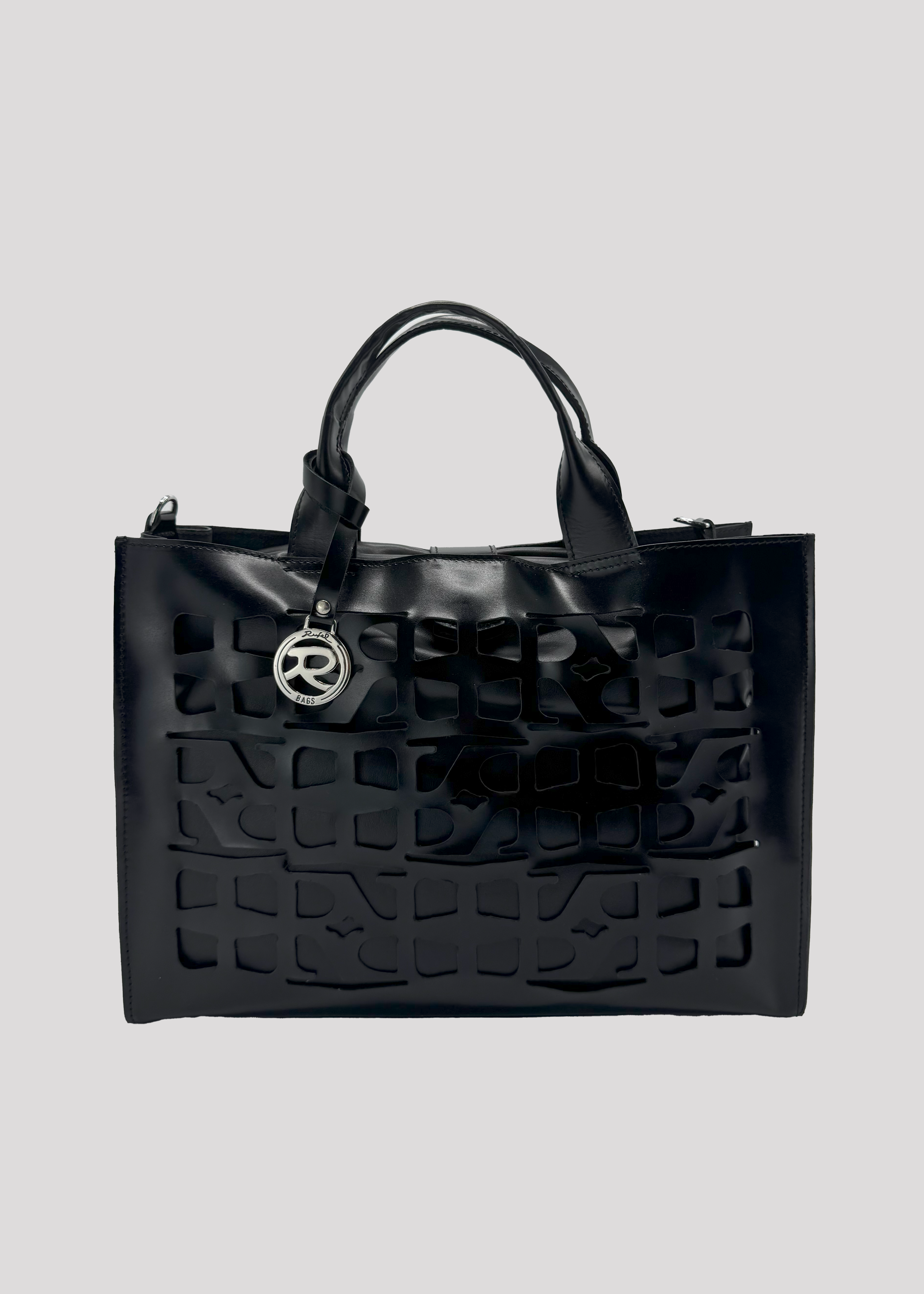 Large Textured Handbag Rufel