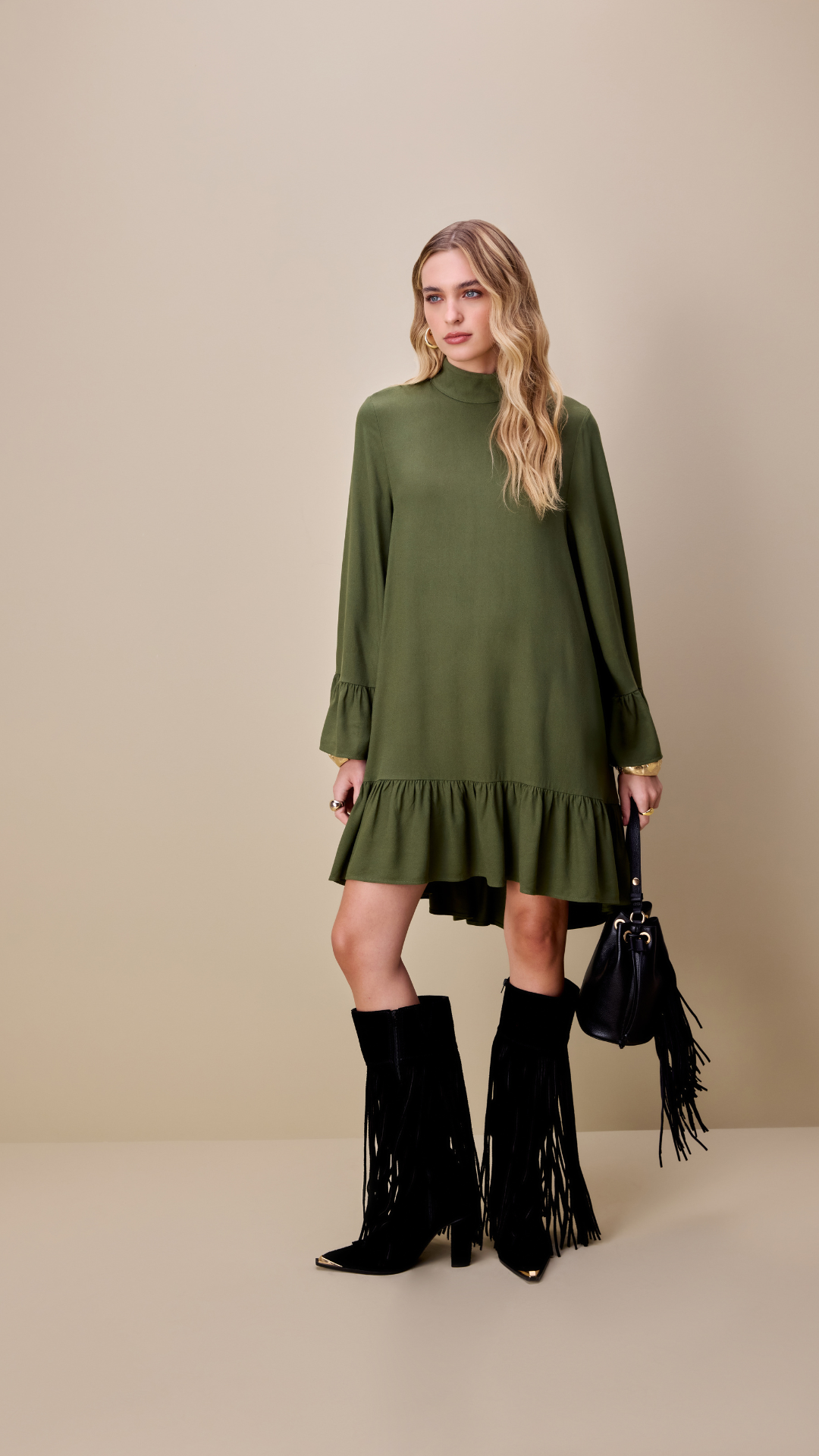 Short Dress with Wide Sleeves Lança Perfume