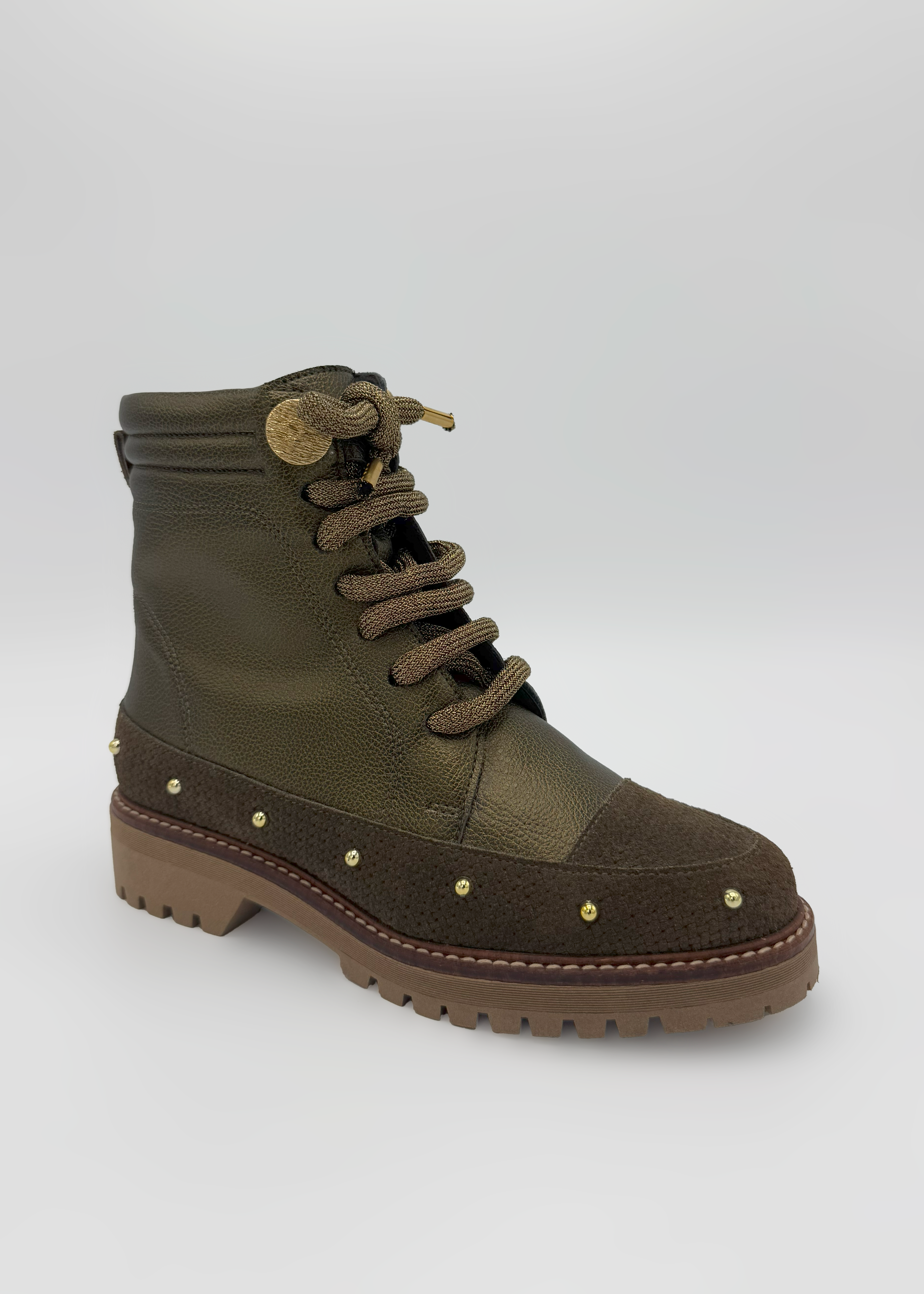Green Ankle Boots with Low Heel MLV