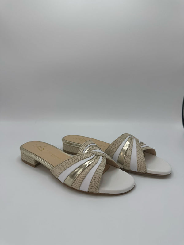 Carol21 Low Block Heel Flat Slip-On Sandals MLV