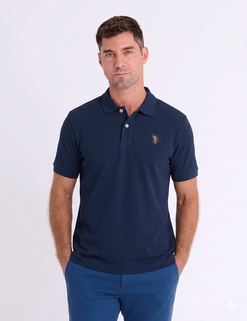 Multi Color Logo Solid Polo Shirt U.S. Polo Assm.