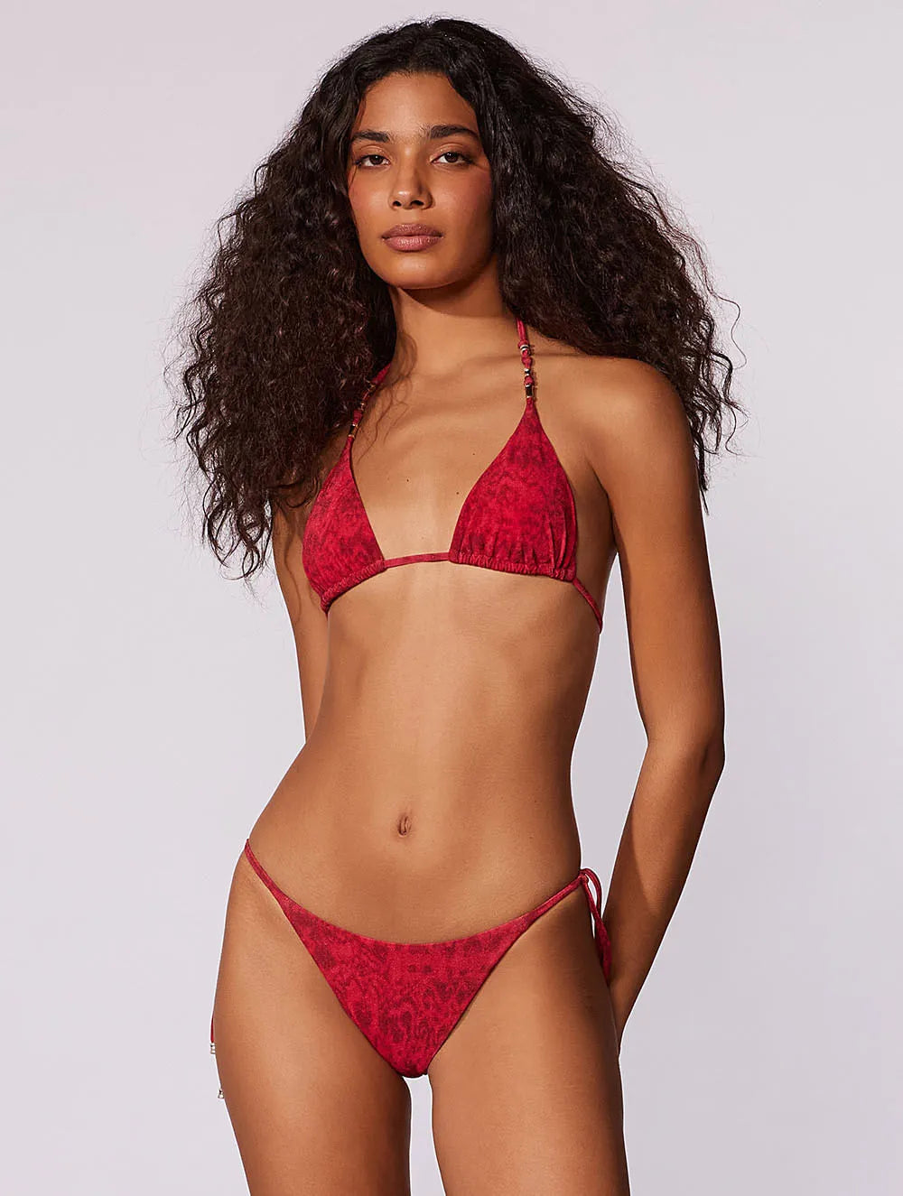 Paysage Printed Towel-Textured Tie-Side Bikini Bottom CIA. Marítima
