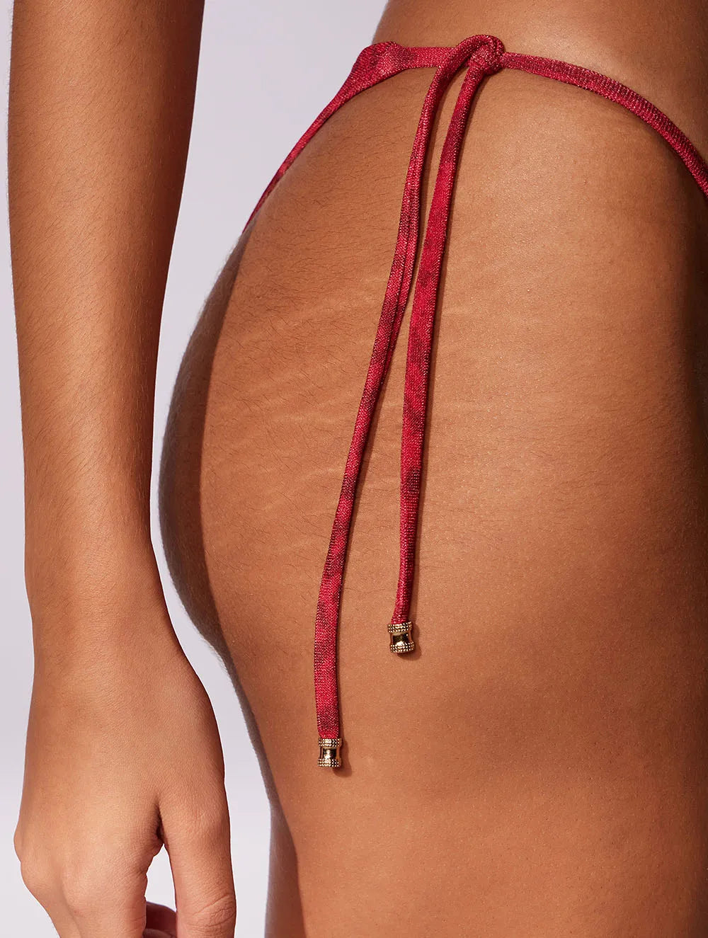 Paysage Printed Towel-Textured Tie-Side Bikini Bottom CIA. Marítima