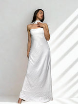 Sculptural Open-Back Gown with Ruffle Detail Arggido