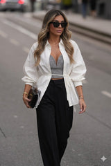 Shirt 100% Cotton with Tie Belt Sahoco