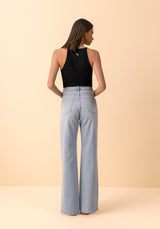 Wide Leg Comfort Jeans High Rise Fluid Denim Lez a Lez