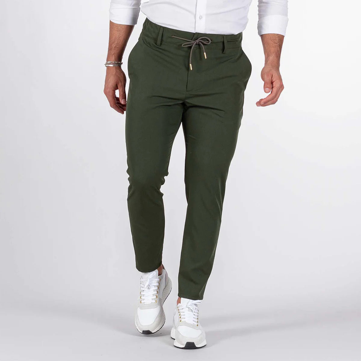 Calça com cordão slim fit Zolf