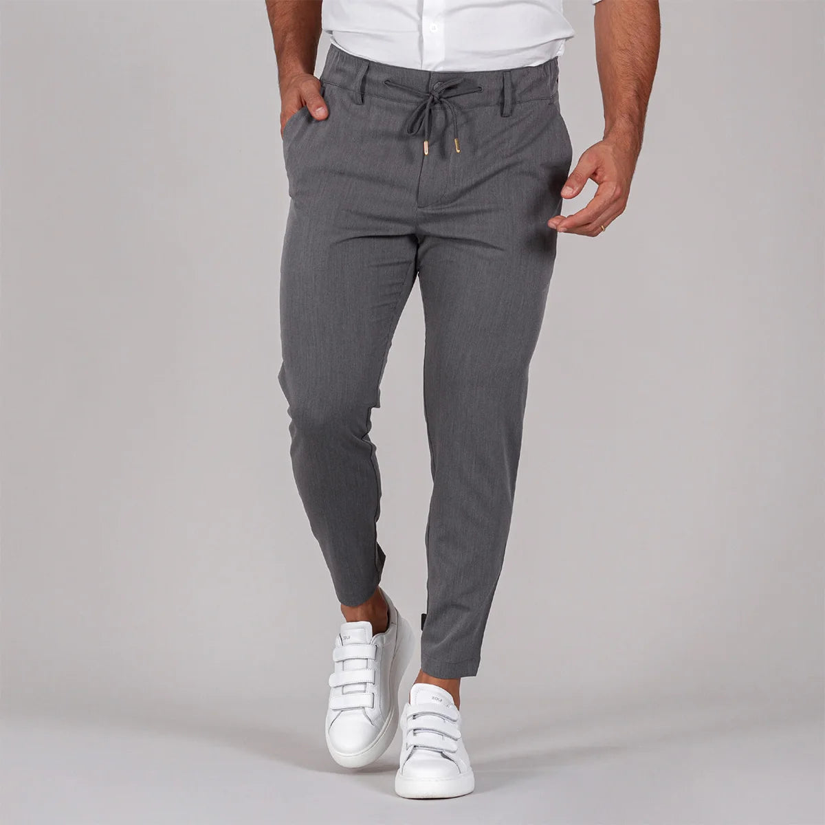 Calça com cordão slim fit Zolf