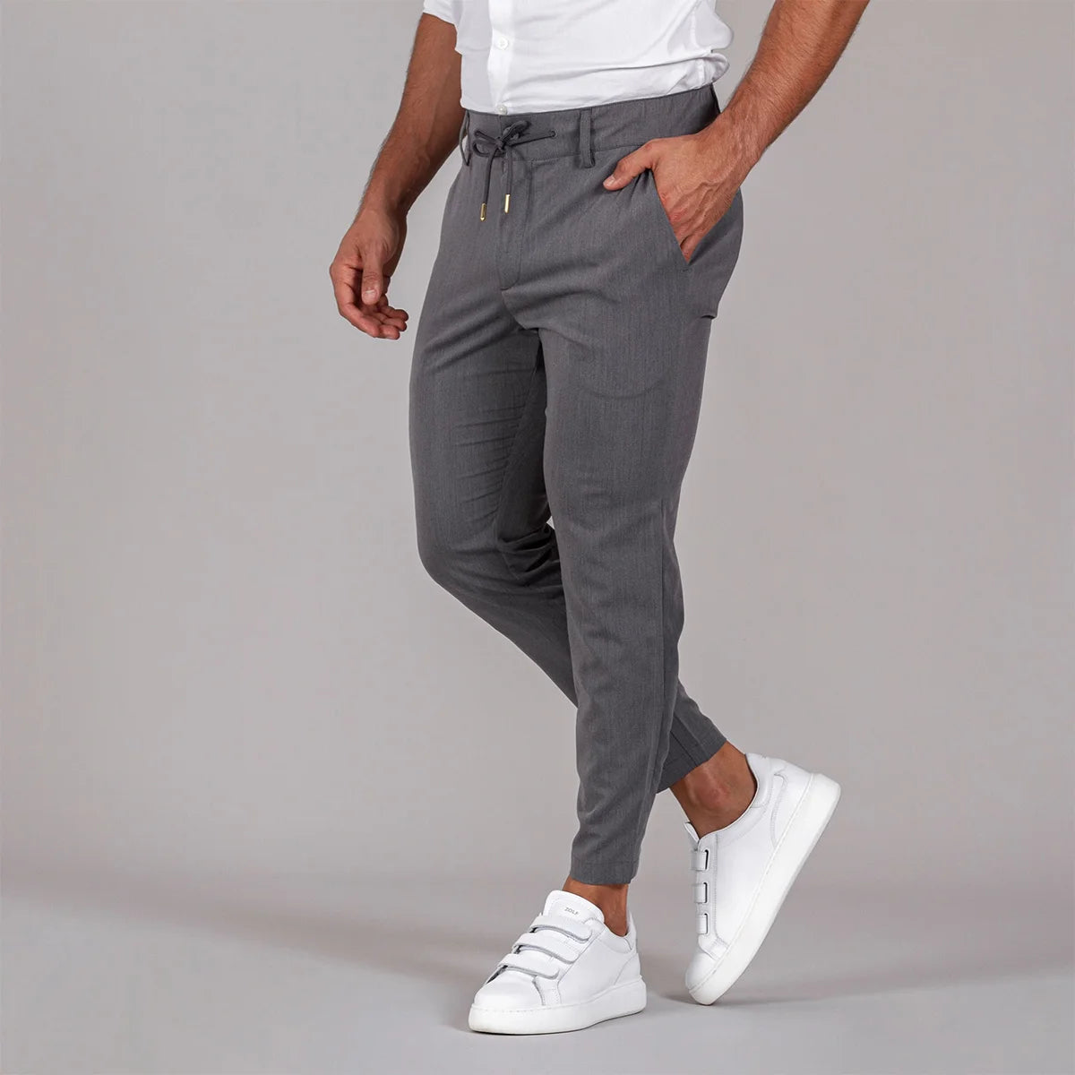 Calça com cordão slim fit Zolf