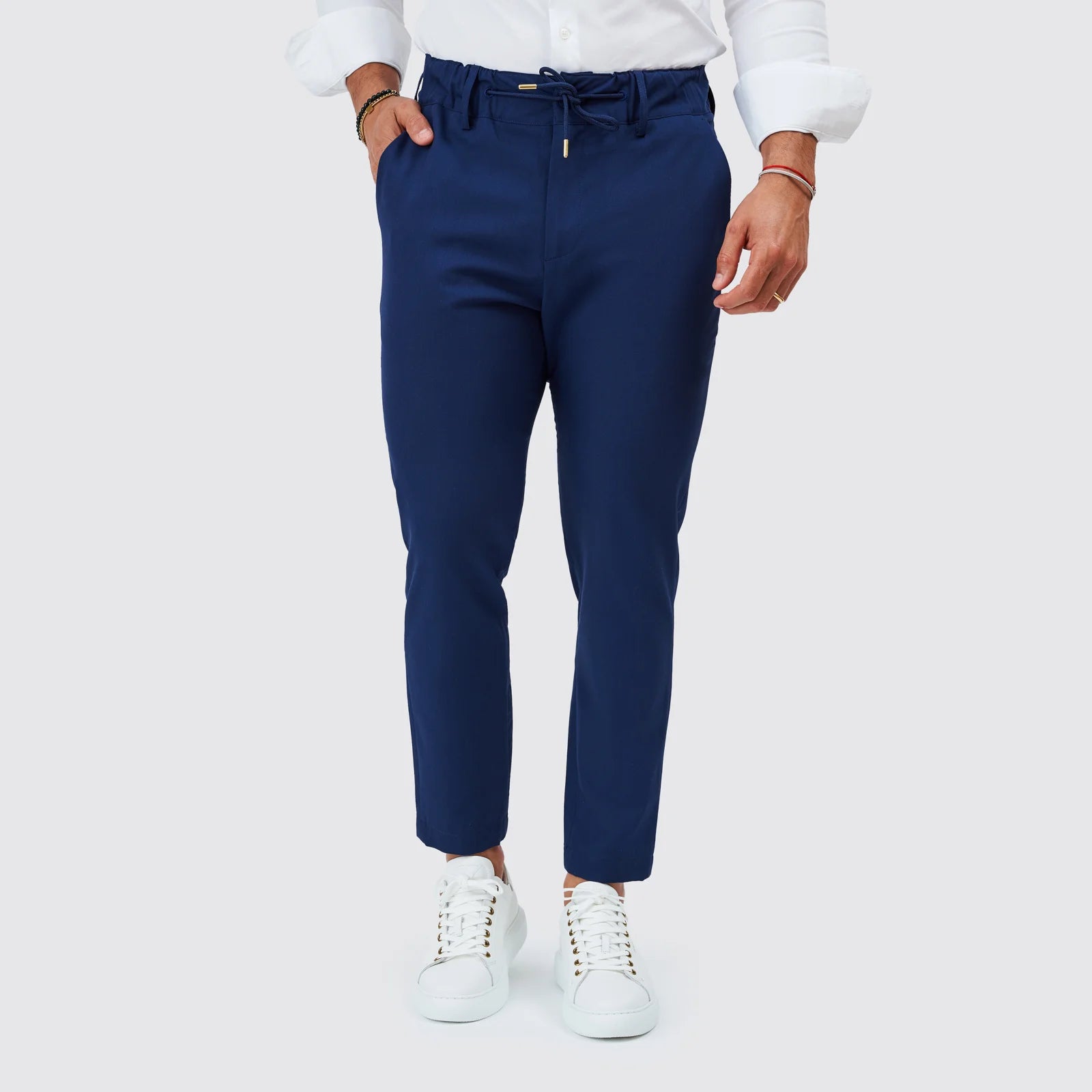Calça com cordão slim fit Zolf