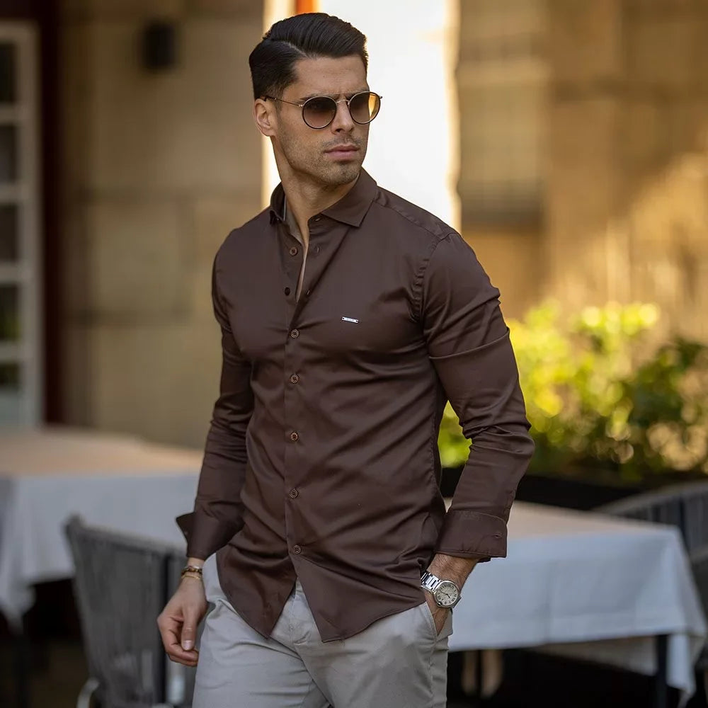 Camisa gola italiana slim fit Zolf