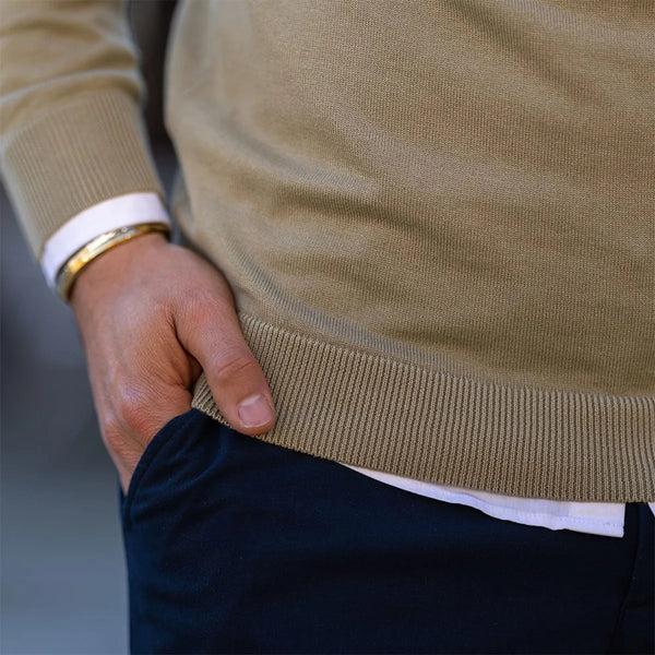 V-Neck Cotton Sweater Zolf