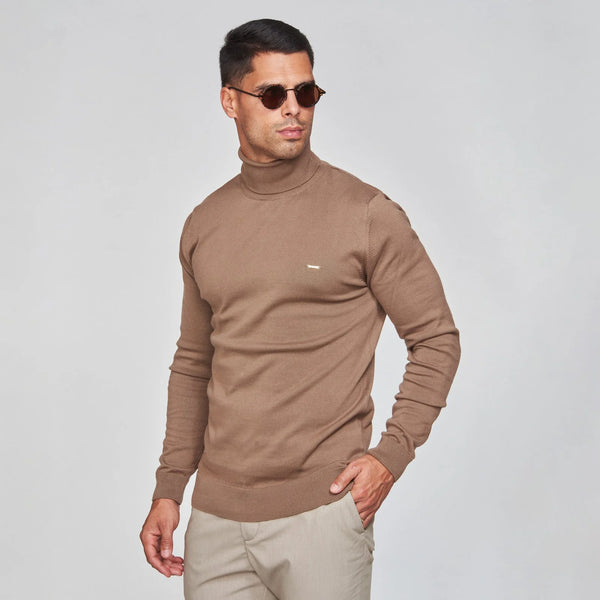 Roll Neck Cotton Sweater Zolf