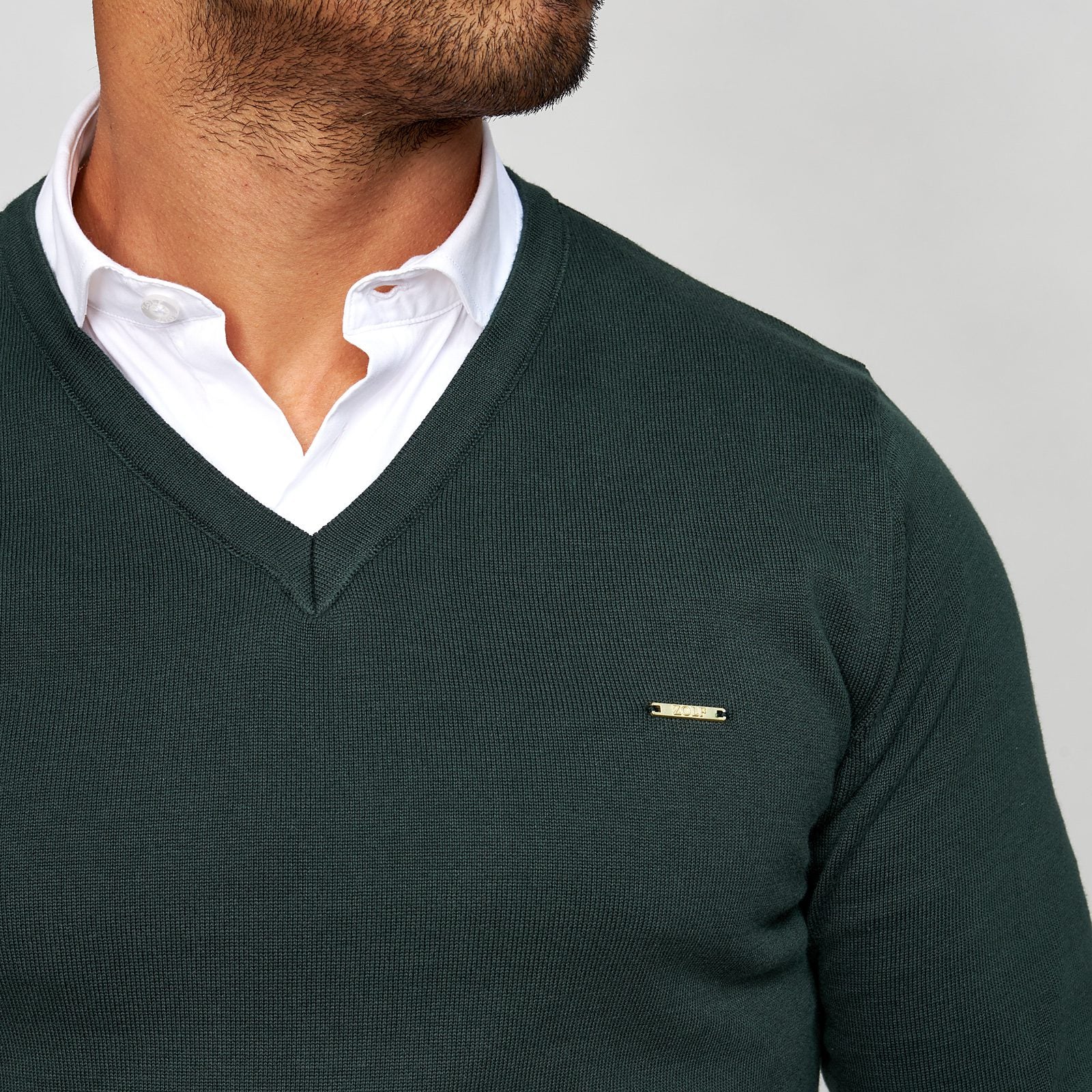 Camisola tricot decote V Zolf