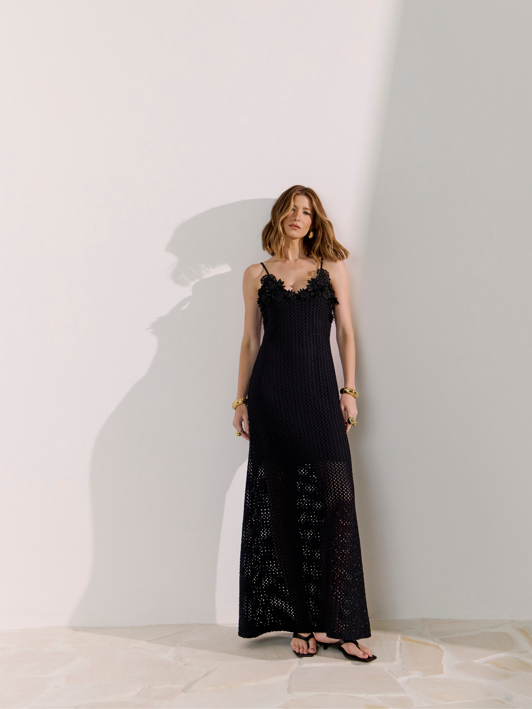 Vestido Super Midi Elegante Lança Perfume