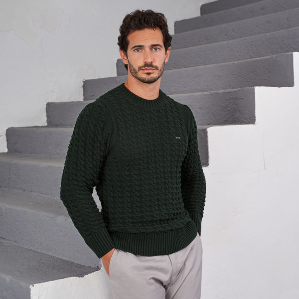 Fine-Knit Signature Detail Cotton Sweater Zolf