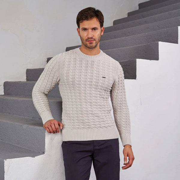 Fine-Knit Signature Detail Cotton Sweater Zolf