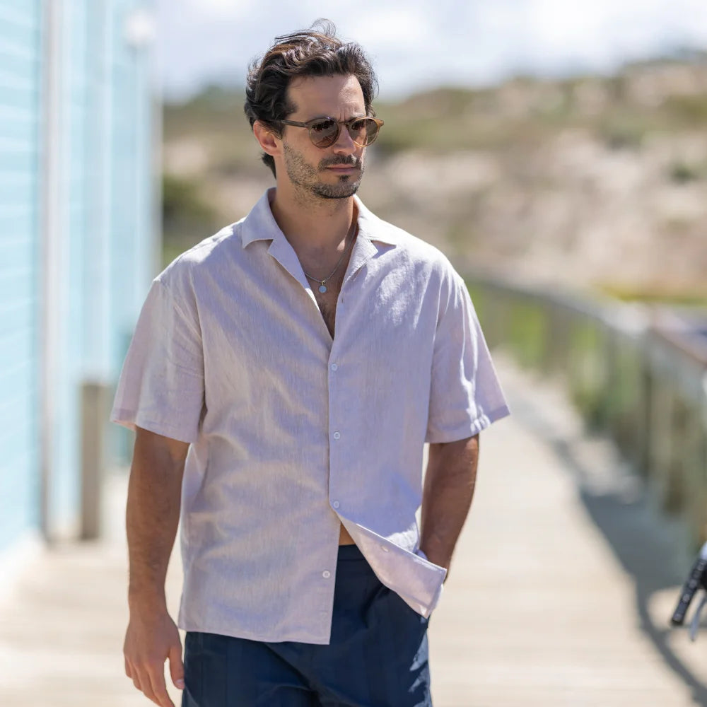 Short Sleeve Linen Shirt Zolf