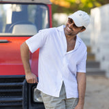 Short Sleeve Linen Shirt Zolf
