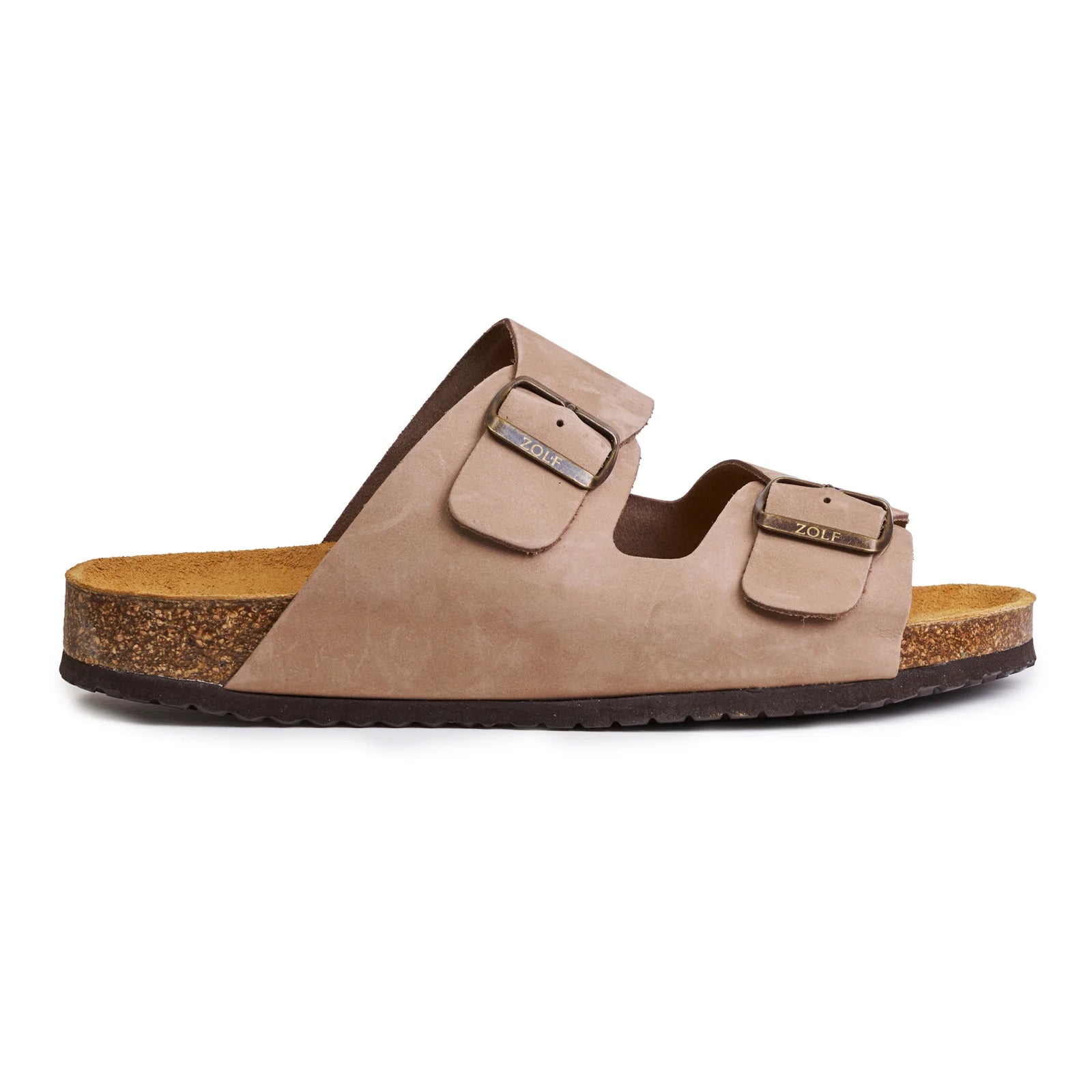 Taupe Buckle Sandals Zolf