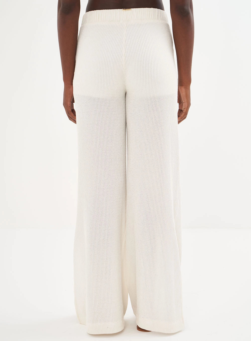 Joana Wide-Leg Ribbed Trousers Colcci