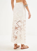 Geometric Lace Maxi Skirt Colcci
