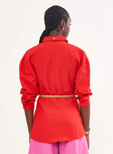 Camisa de linho de manga comprida Colcci