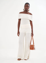 Ribbed Off The Shoulder Top Colcci