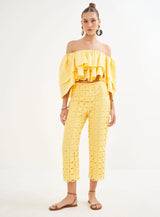 Cropped Ruffle Blouse Colcci