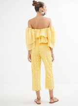 Cropped Ruffle Blouse Colcci